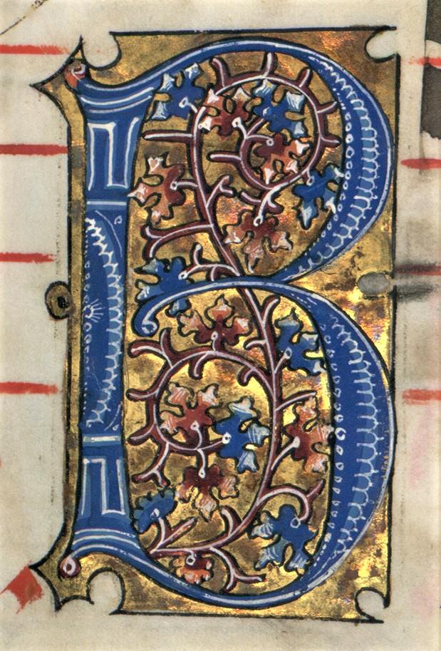 2---Lettrine-enluminee---Un-B-agremente-de-motifs-vegetaux